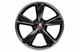 20" Forged, Style 5042, Diamond Turned with Satin Dark Grey contrast and Carbon Fibre inserts, front image