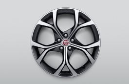 Alloy Wheel - 19" Style 5101, 5 split-spoke, Gloss Black Diamond Turned finish, Rear