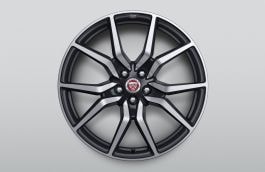 20" Forged, Style 1041, Diamond Turned with Satin Black contrast, front