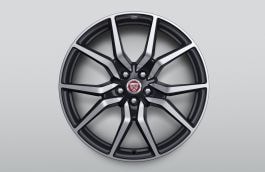 20" Forged, Style 1041, Diamond Turned with Satin Black contrast, rear image